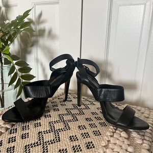 BCBGeneration Black Strappy Heels